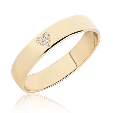 BARTOLI Classic vielsesring i Guld med Diamanter 0,03 ct - 4 mm