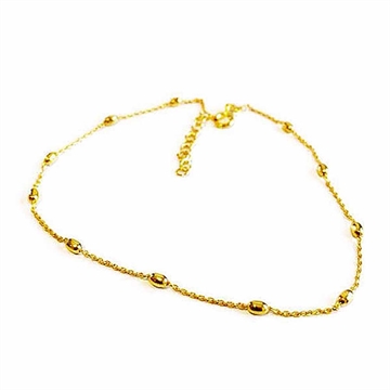 Ankelkæde i forgyldt sølv dame