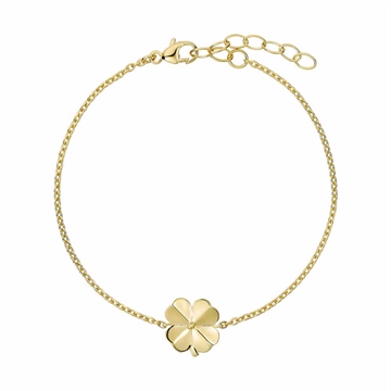 Elegant firkløver armbånd med hjerteformede blade