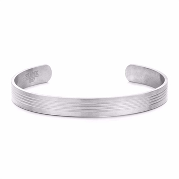 Armring i børstet stål til mænd med råt og maskulint design