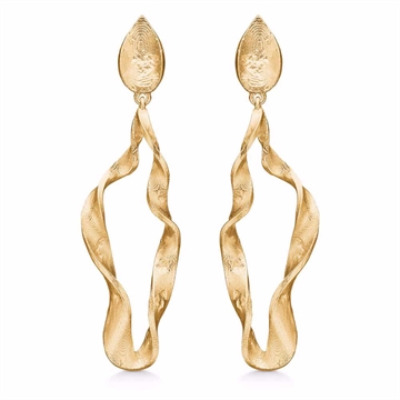 Carla forgyldte ørestikker i snoet design i 925 sterling sølv