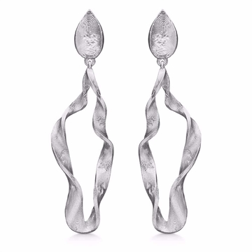 Carla sølv ørestikker i snoet design i 925 sterling sølv