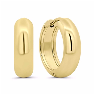 CO88 hoops i PVD guldbelagt stål 14 mm tætsiddende med blank finish