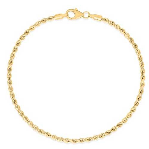 Cordel armbånd i 8 kt. guld med snoet design
