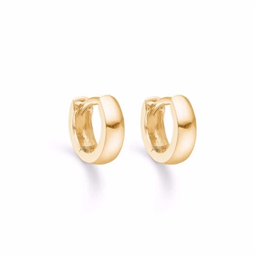 Creoler i forgyldt sølv 10 mm brede