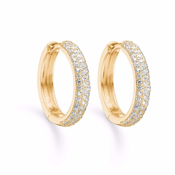 Forgyldte creoler med funklende Zirkoniasten