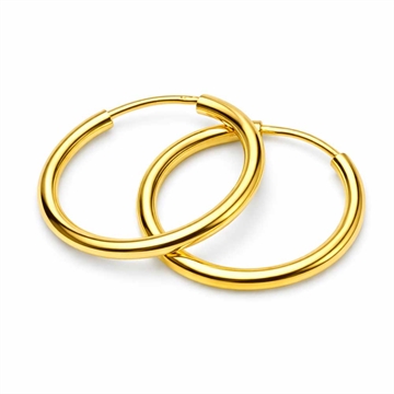 Creoler i forgyldt sterlingsølv 11 mm