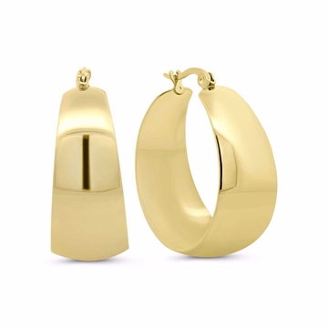 Creoler i PVD guldbelagt rustfrit stål 30 mm