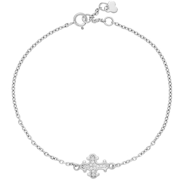 Dagmarkors armbånd i sølv med zirkonia 14 til 16 cm - Lund Copenhagen