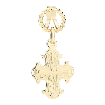 Dagmarkors i forgyldt sølv 10 x 12 mm med fine graveringer LUND COPENHAGEN