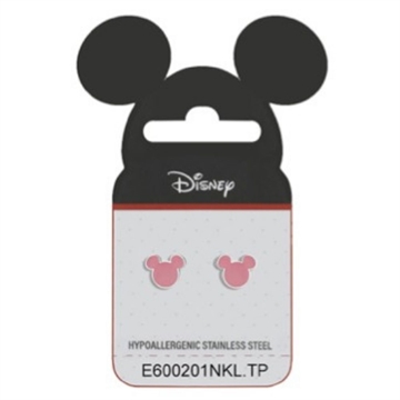 Disney Minnie Mouse ørestikker i lyserødt allergivenligt stål - Støvring Design