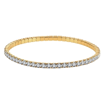 Forgyldt stålarmbånd med cubic zirkonia fra Støvring Design