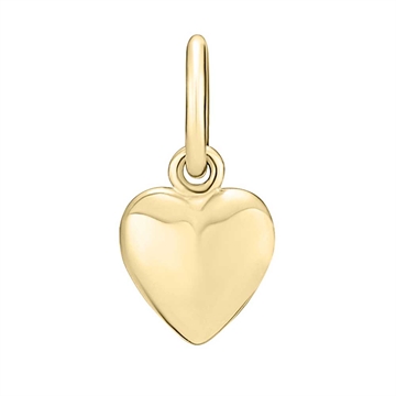 Vedhæng med Hjerte i massivt 14 karat Guld - 6,5 x 7 mm