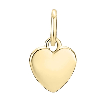 Hjertevedhæng i 8 karat guld 8x8 mm - LUND COPENHAGEN