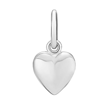 Hjertevedhæng i sterling sølv 6,5 x 7 mm - LUND COPENHAGEN