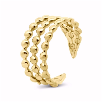 Tredobbelt kuglering i guldfarvet stål med justerbart design