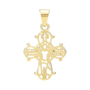 Dagmarkors i 24 karat forgyldt sølv med poleret overflade fra LUND Copenhagen