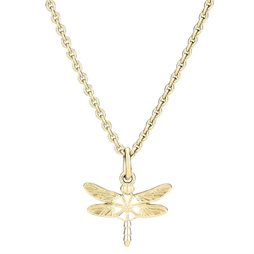 Lund marguerit collier i forgyldt sølv med guldsmed