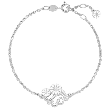 Sølv armbånd med margueritter og filigran mønster - LUND