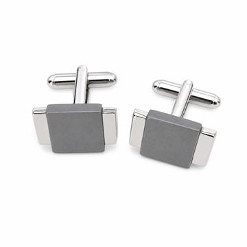 Manchetknapper i metal – 2-farvet design