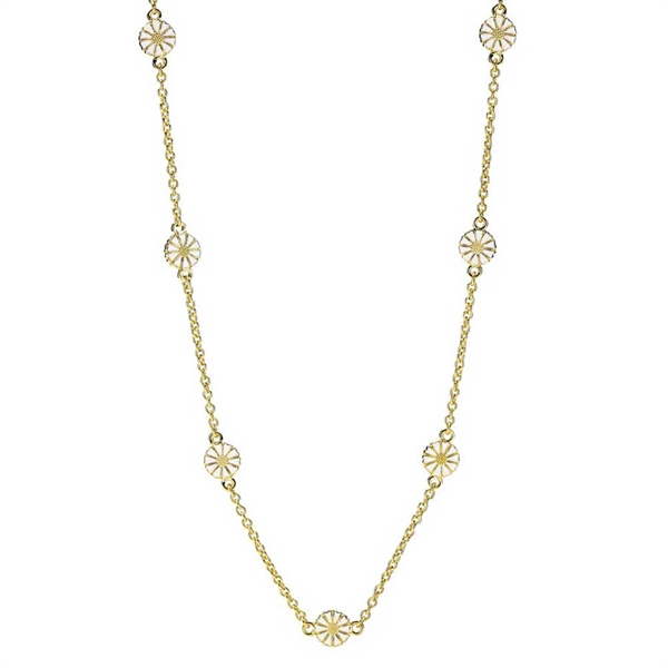 Lund Marguerit Collier i forgyldt Sølv - 53 cm