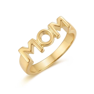 MOM ring i forgyldt 925 Sterling sølv fra Støvring Design