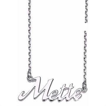 Personlig navnehalskæde i sterling sølv med  navn