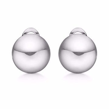 Øreclips i Sølv med Kugle