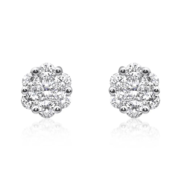 Ørestikker i 18 kt. hvidguld med 14 brillantslebne diamanter fra BARTOLI Copenhagen.