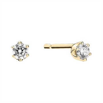 Ørestikker i 8 kt. guld med Lab-Grown diamanter TW.VS 0,20 ct - LUND COPENHAGEN.