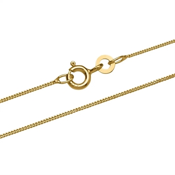 Klassisk 8 kt. guld panserkæde med fjederlås – 0,8 mm.