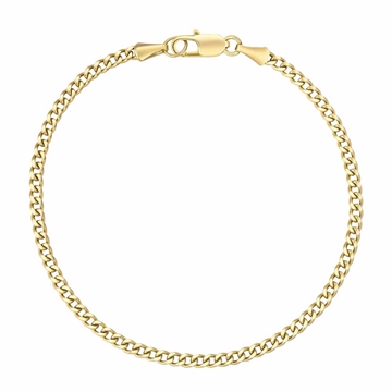 Panser armbånd 3 mm i rustfrit stål med guldfarvet PVD belægning