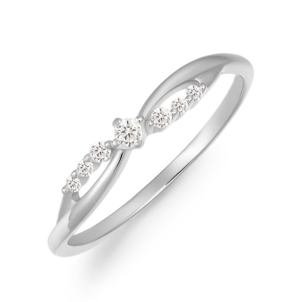 Ring i rhodineret 925 Sterling Sølv med Infinity-symbol og zirkoniasten