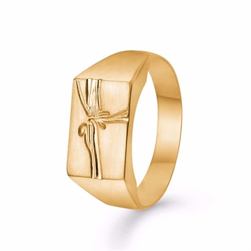 Elegant signet ring i 8 kt. guld - unikt design