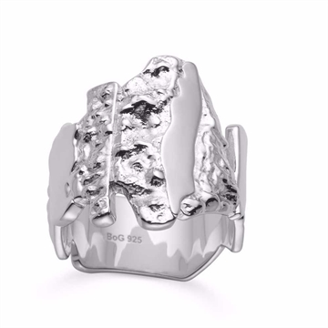 SOPHIA sølvring i Sterling Sølv med struktur