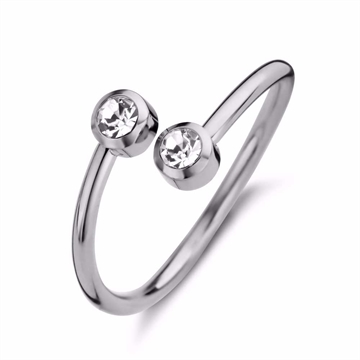Stål Ring med Zirkonia – Tidløst Design