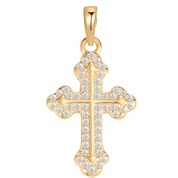 Korsvedhæng med syntetiske cubic zirkonia