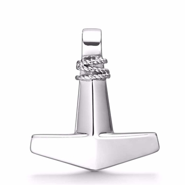 Thors Hammer vedhæng i blankpoleret 925 sølv