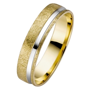 Vielsesring i Guld og Hvidguld - 5 mm